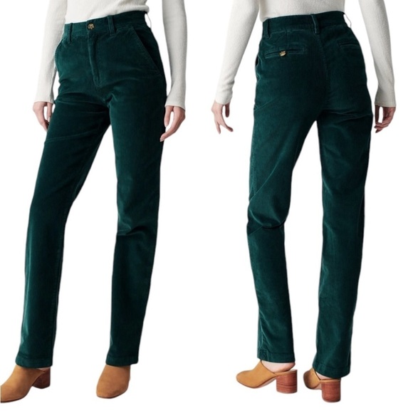 Faherty Endless Cord Pant - Dark Emerald Size 25 - Picture 1 of 13